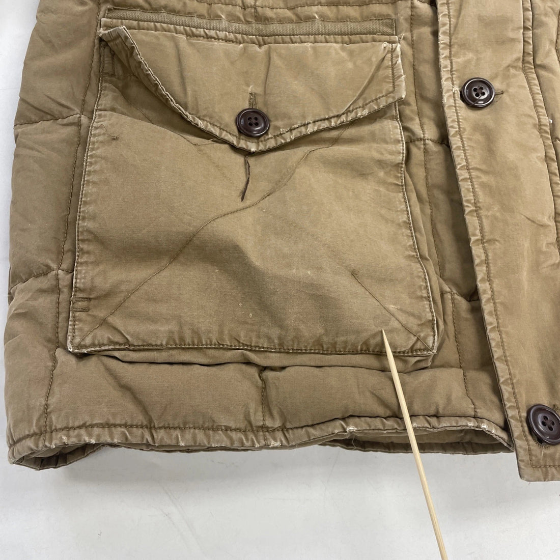 Vintage Eddie Bauer Quilted Down Parka Coat Jacket Size Large Brown
