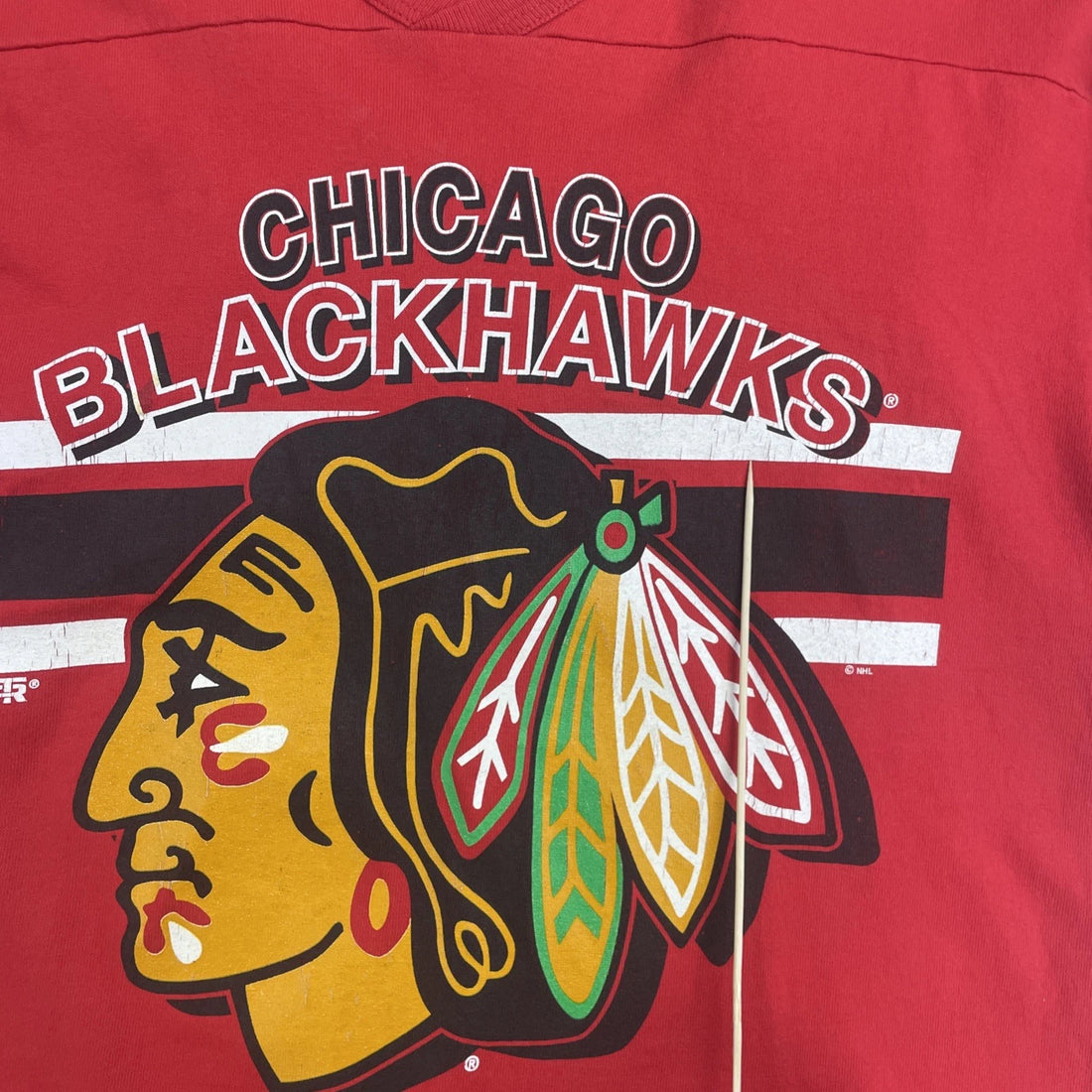 Vintage Chicago Blackhawks Raglan T-Shirt Size XL 90s NHL