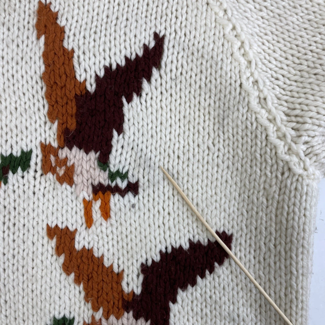 Vintage Duck Wool Knit Cowichan Sweater Size XL