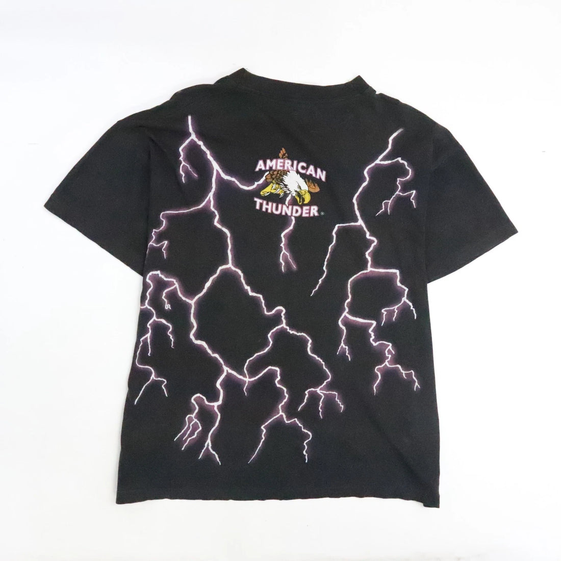 Vintage The Legend Lives Eagle American Thunder Lightning T-Shirt XL USA 90s