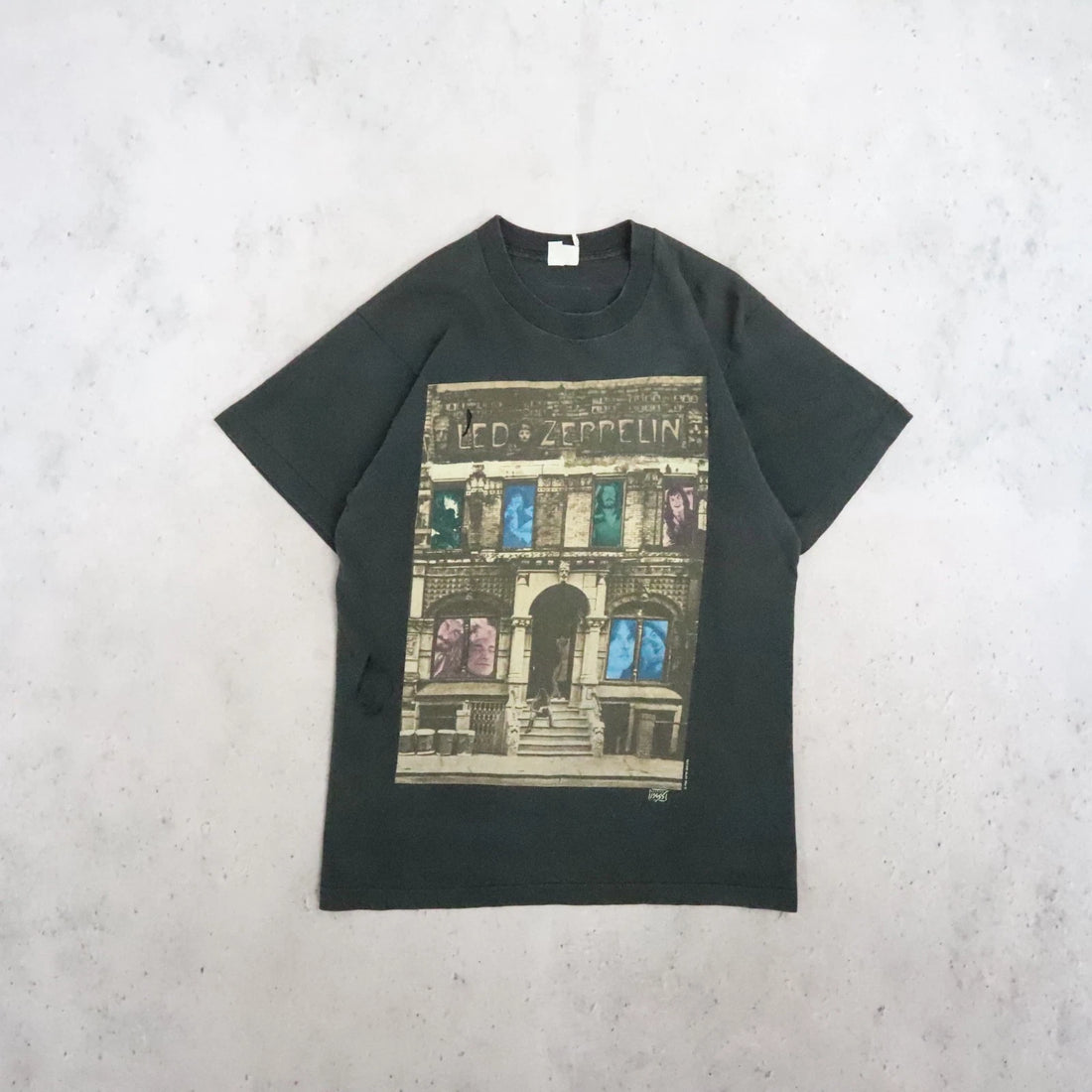 Vintage Led Zeppelin Physical Graffiti T-Shirt Small 1988 80s Distressed