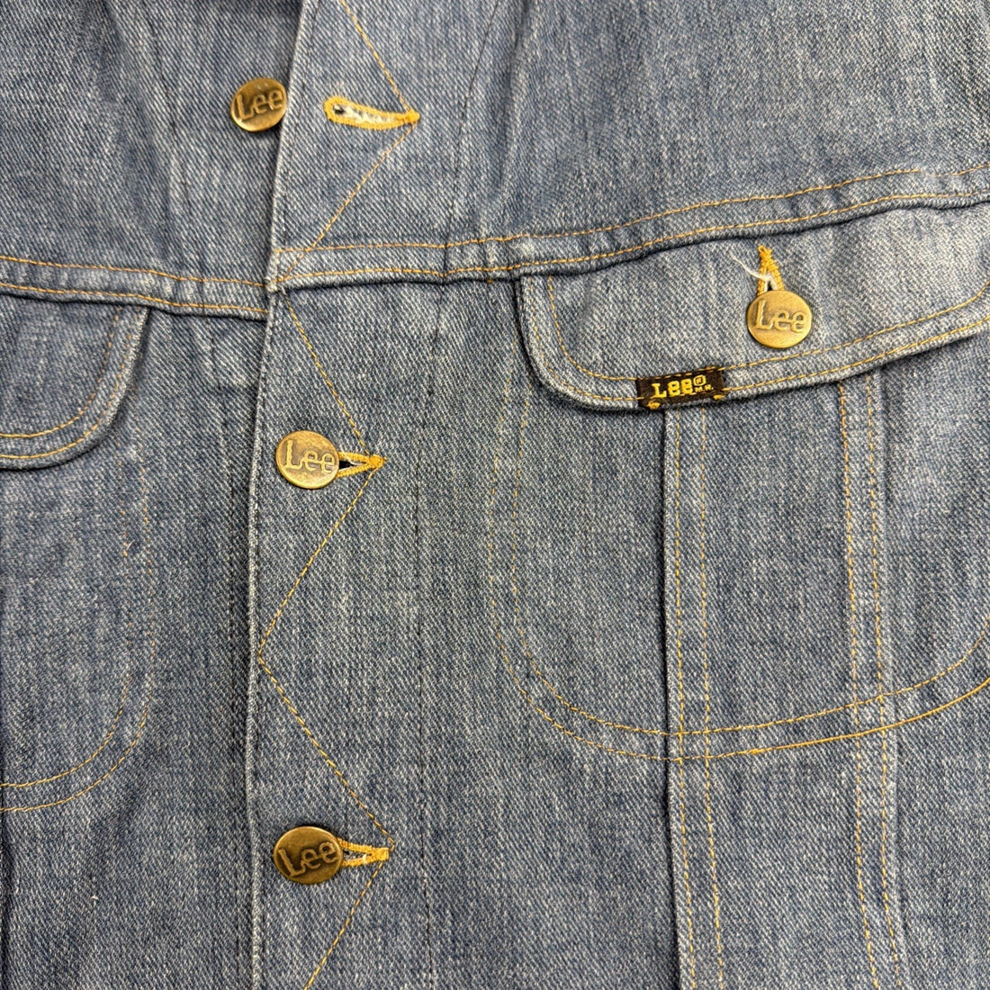 Vintage Lee Denim Trucker Jacket Size Large Euro 70s