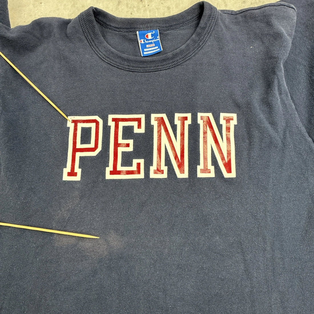 Vintage Penn Champion T-Shirt Size Large 80s NCAA