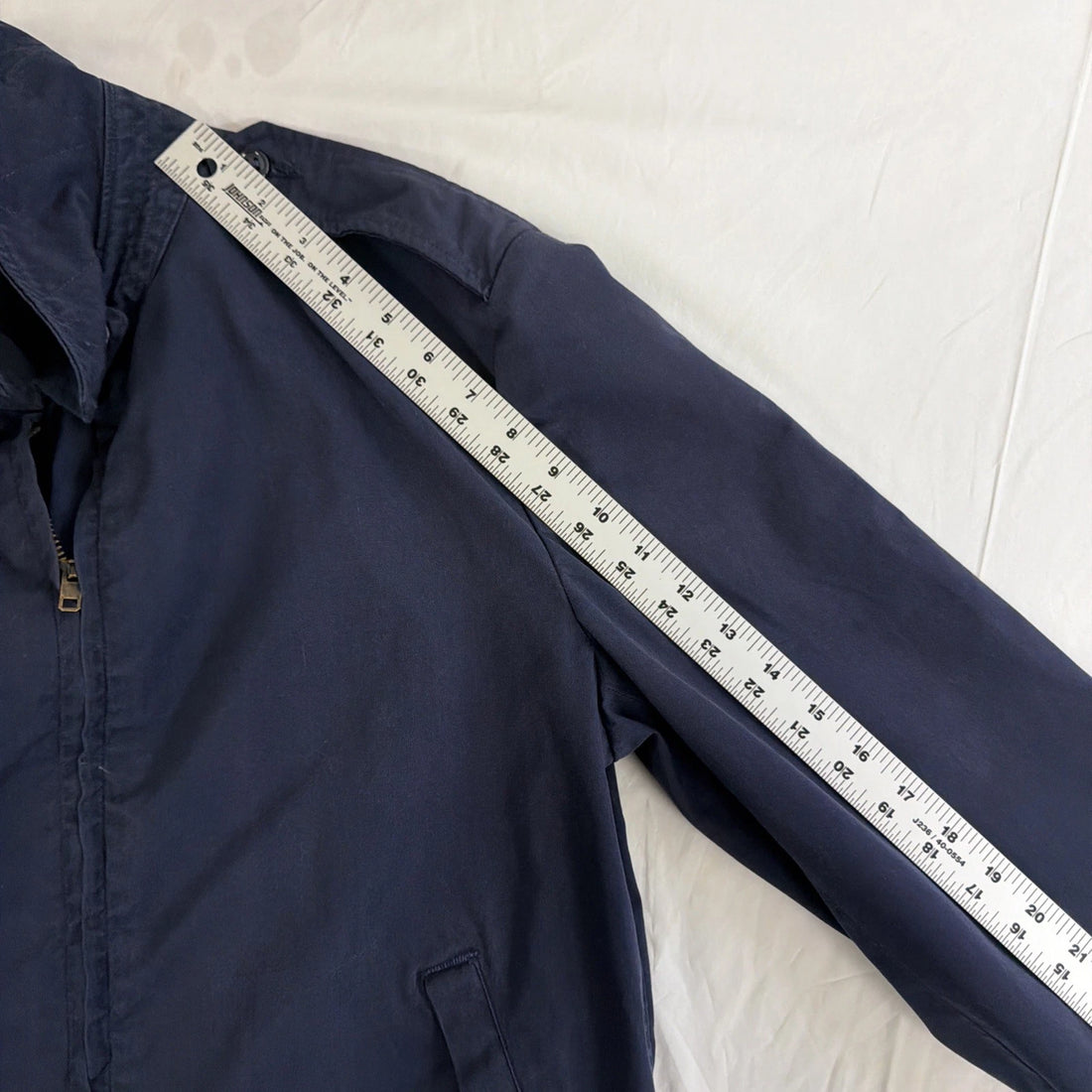Vintage Vanderbilt Shirt Lightweight Jacket Size 40R Blue Army Military