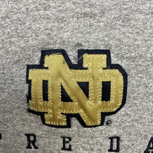 Vintage Notre Dame Fighting Irish Sweatshirt Crewneck Size Large Gray NCAA