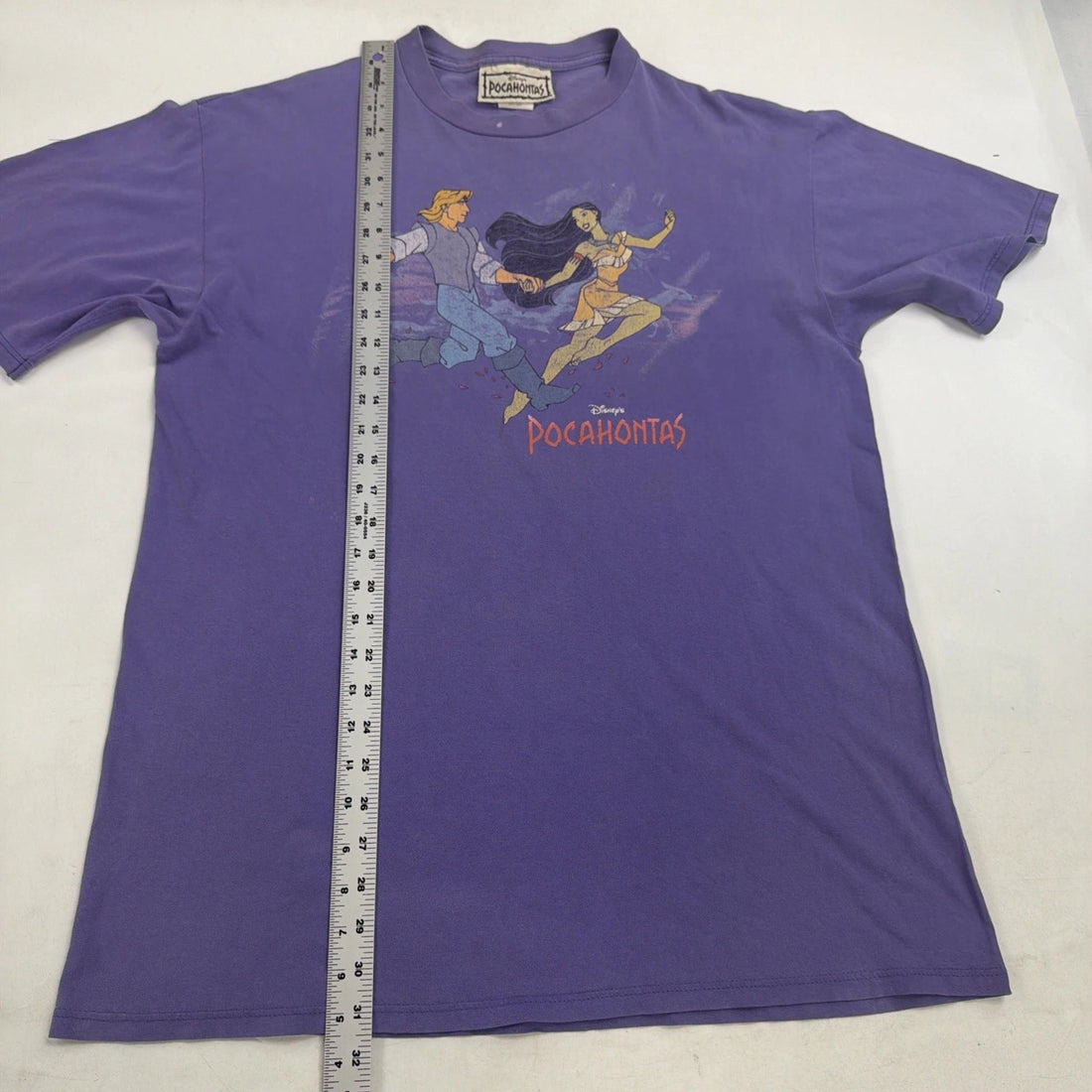 Vintage Pocahontas Disney T-Shirt Size L/XL Purple 90s