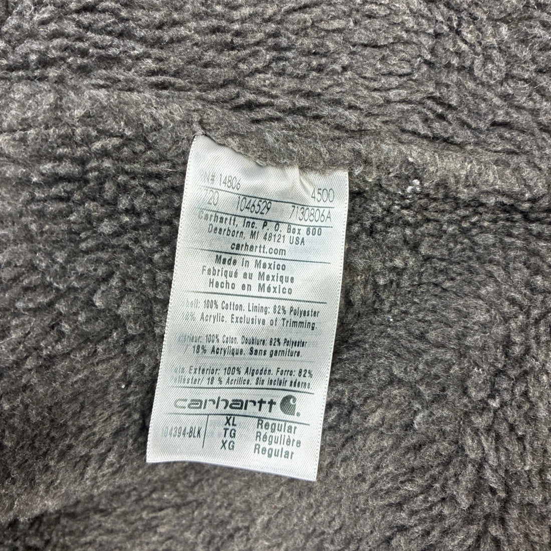 Carhartt Canvas Work Vest Jacket Size XL Sherpa Lined