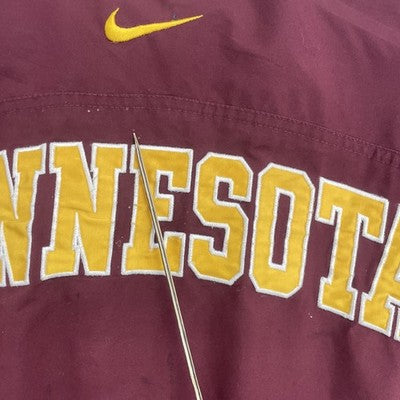 Minnesota Golden Gophers Nike Pullover Windbreaker Light Jacket Size Large NCAA
