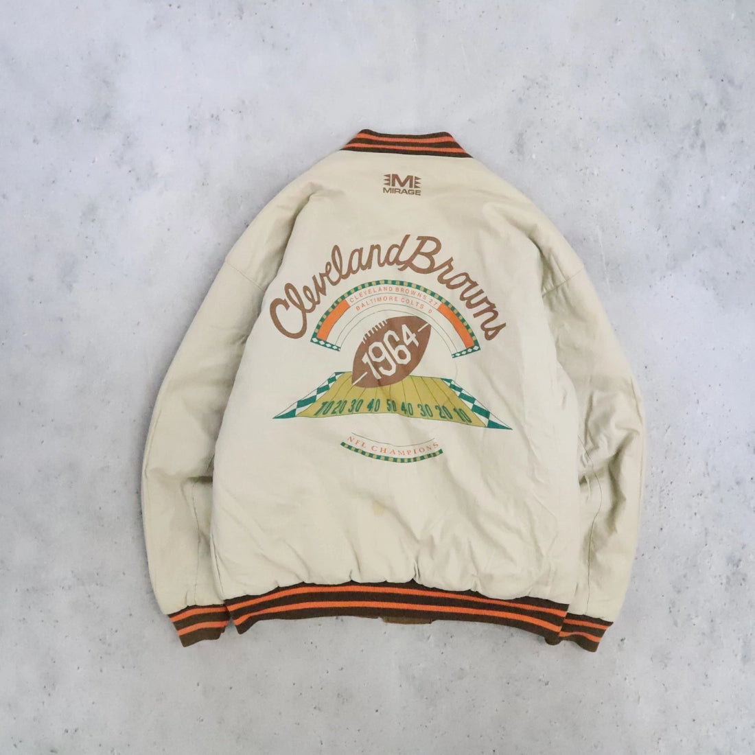 Vintage Cleveland Browns Mirage Bomber Jacket Size XL NFL