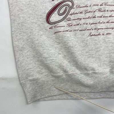 Vintage Alabama Crimson Tide Football Nutmeg Sweatshirt Large 1992 90s NCAA