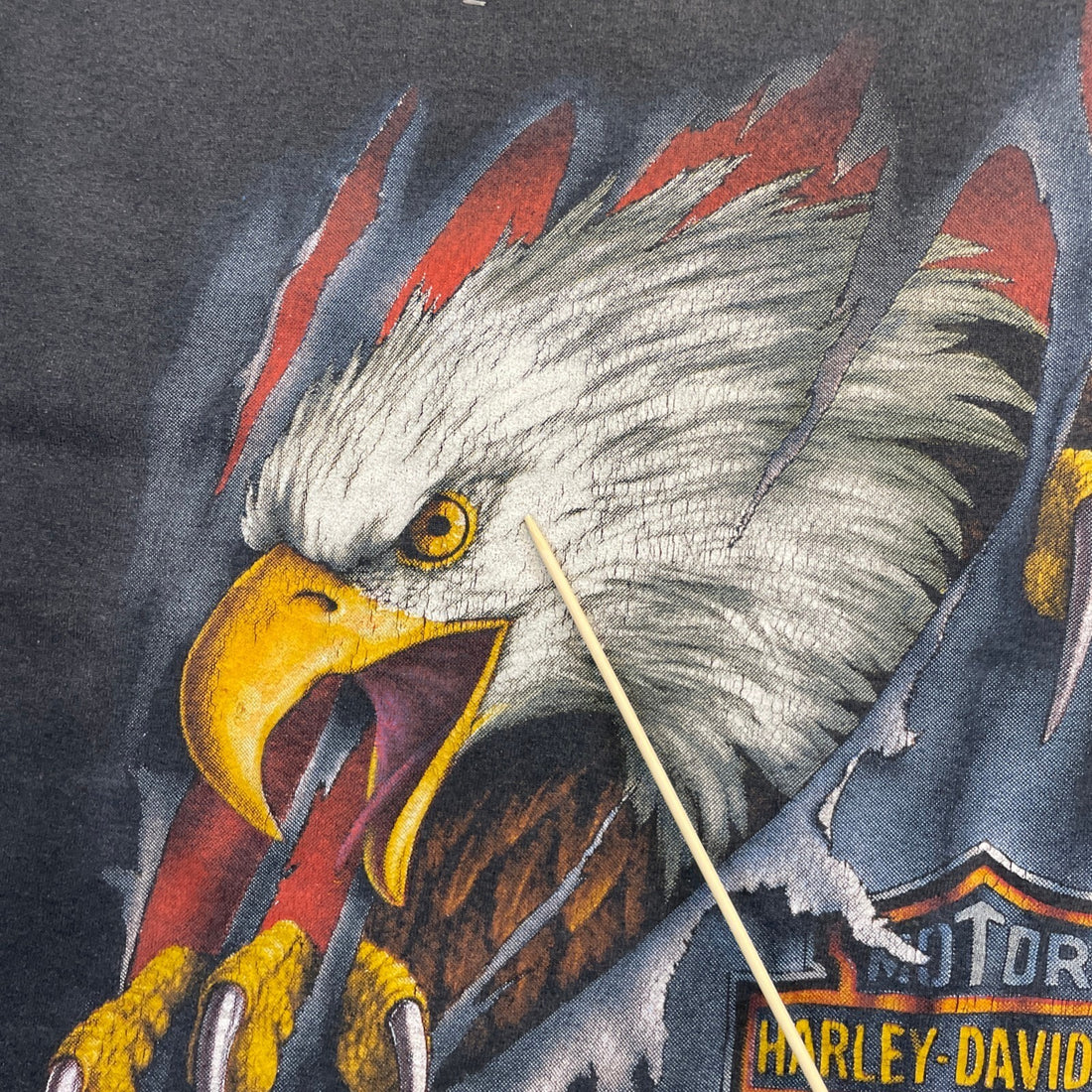 Vintage 3D Emblem Harley Davidson Eagle Hawaiian Hawgs T-Shirt Large 1990 90s