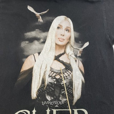Vintage Cher Living Proof Farewell Tour T-Shirt Size Large 2002