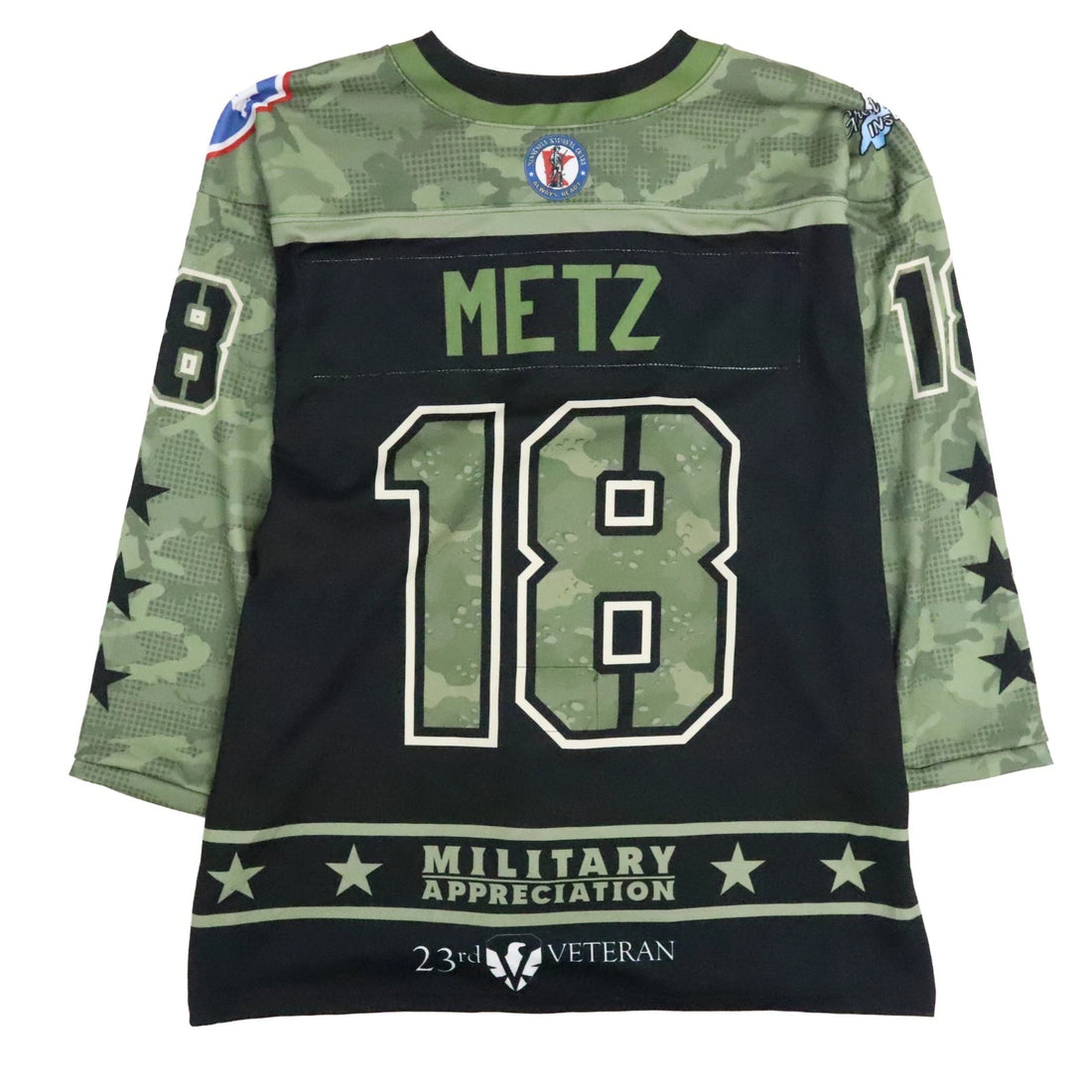 NAHL Military Appreciation Camo Hockey Jersey Size XL Fight Strap