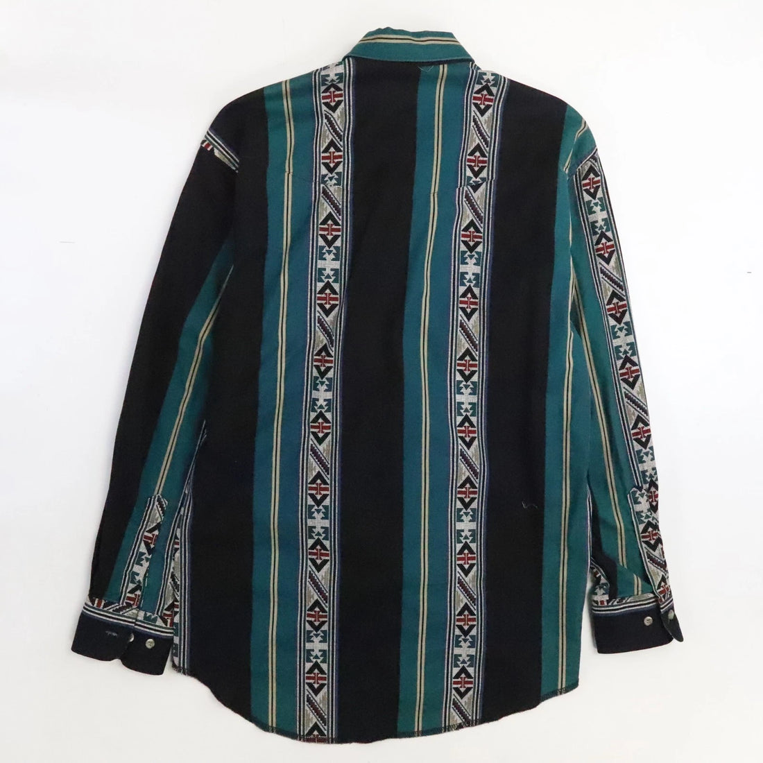 Vintage Wrangler Aztec Western Button Up Shirt Size Medium