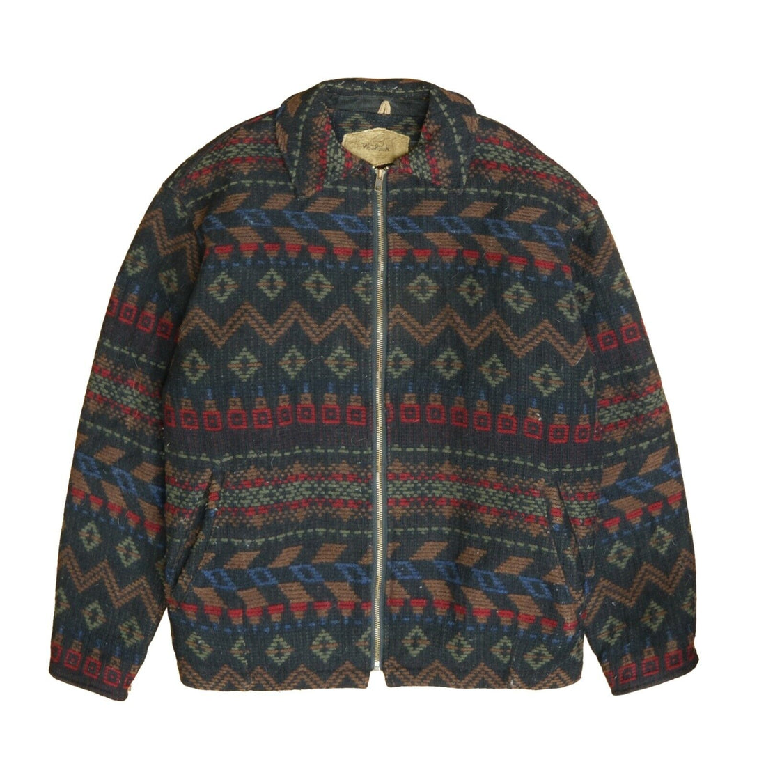 Vintage Woolrich Wool Coat Jacket Size Medium Aztec
