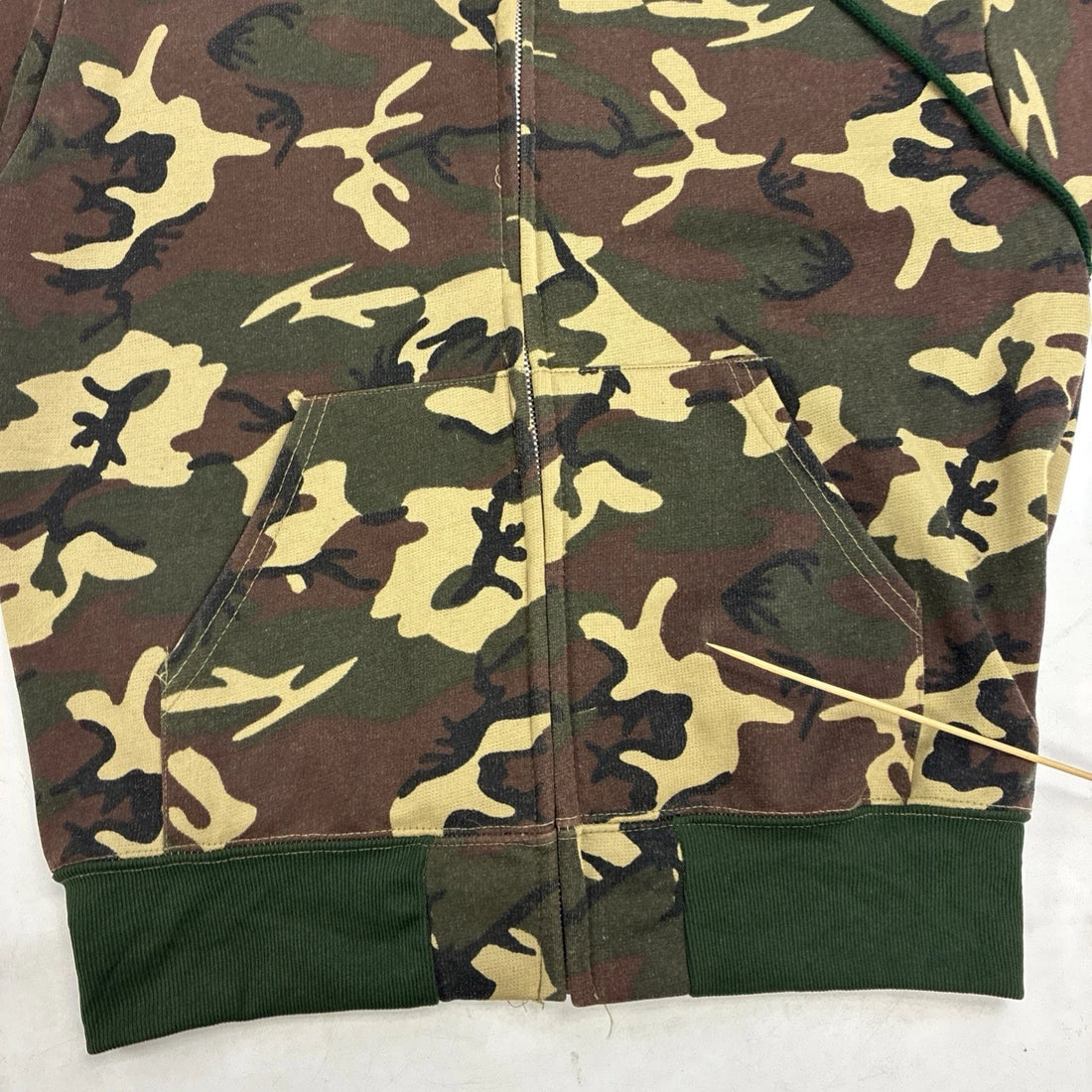 Vintage Camo Thermal Sweatshirt Hoodie Size Small 80s