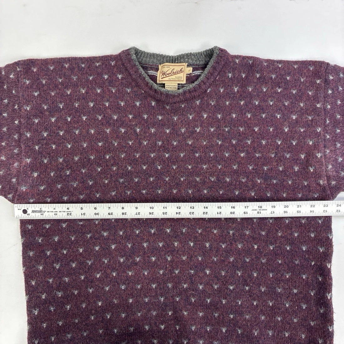 Vintage Woolrich Birdseye Wool Knit Crewneck Sweater Size Large