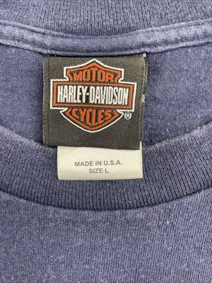 Harley Davidson Motorcycles T-Shirt Size Large Blue