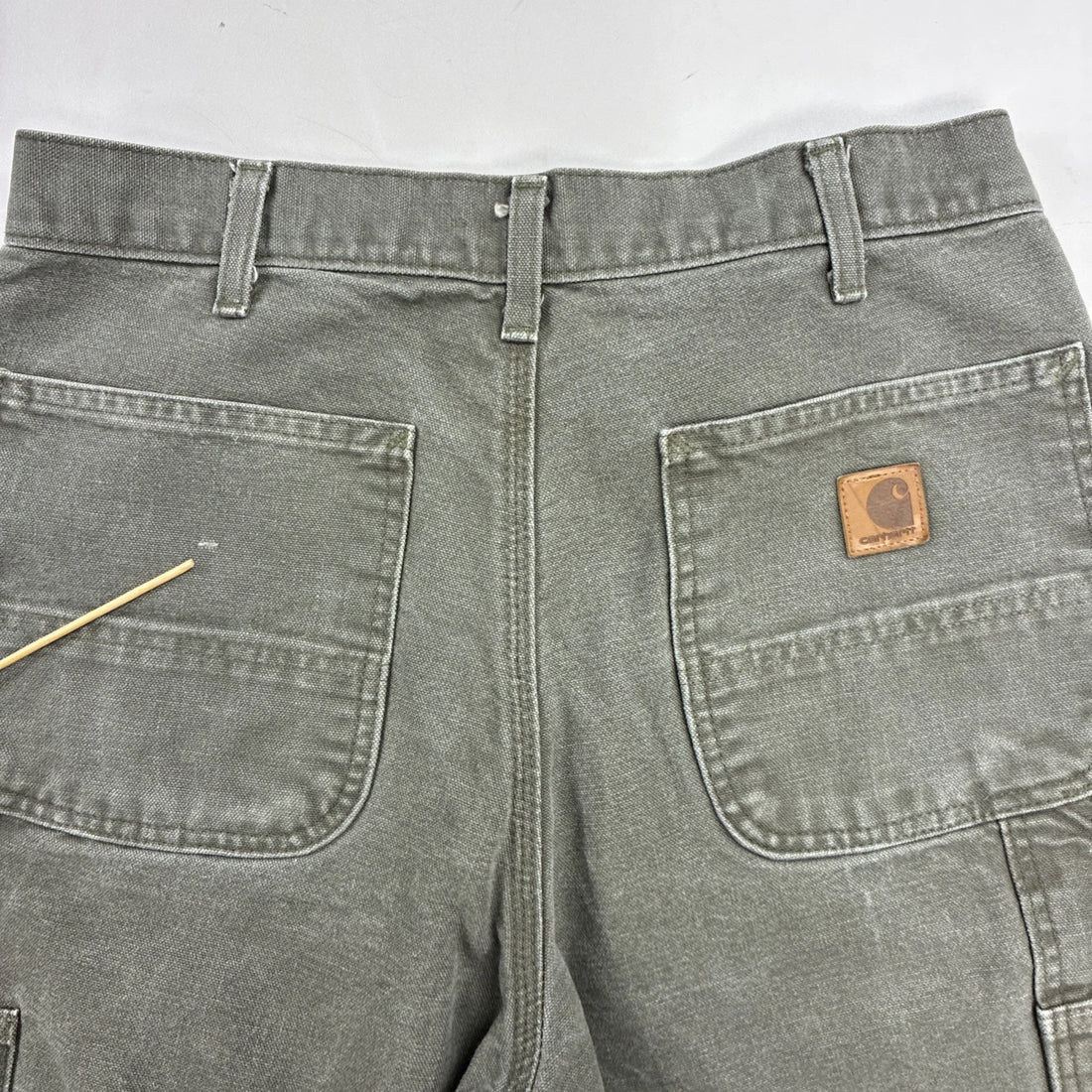Carhartt Canvas Carpenter Work Pants Size 33 X 34 Green