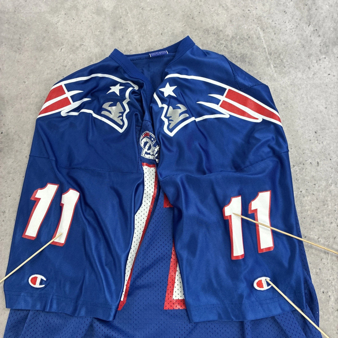 Vintage New England Patriots Drew Bledsoe Champion Jersey Size XL 48 NFL