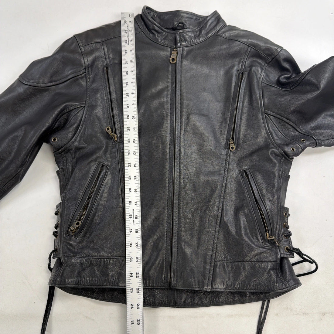 Leather Cafe Racer Motorcycle Jacket Womens Size Medium