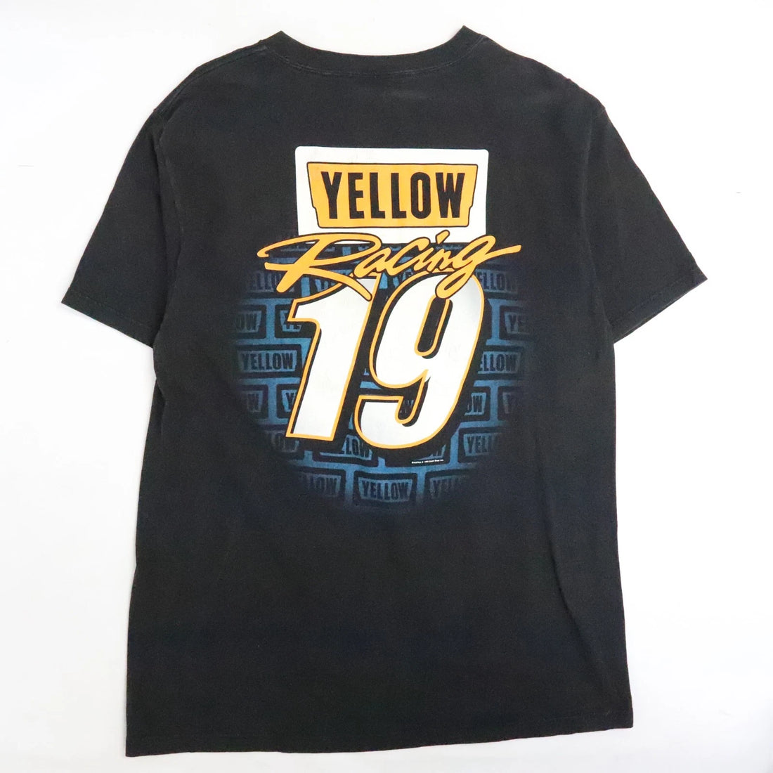 Vintage Tony Raines Yellow Racing T-Shirt Size XL Double Sided