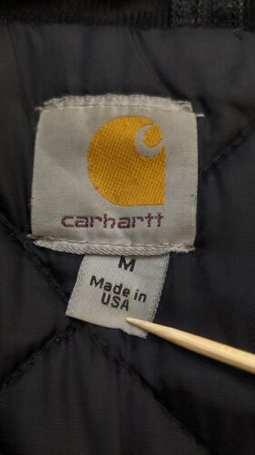 Carhartt Canvas Arctic Work Jacket Size Medium Black