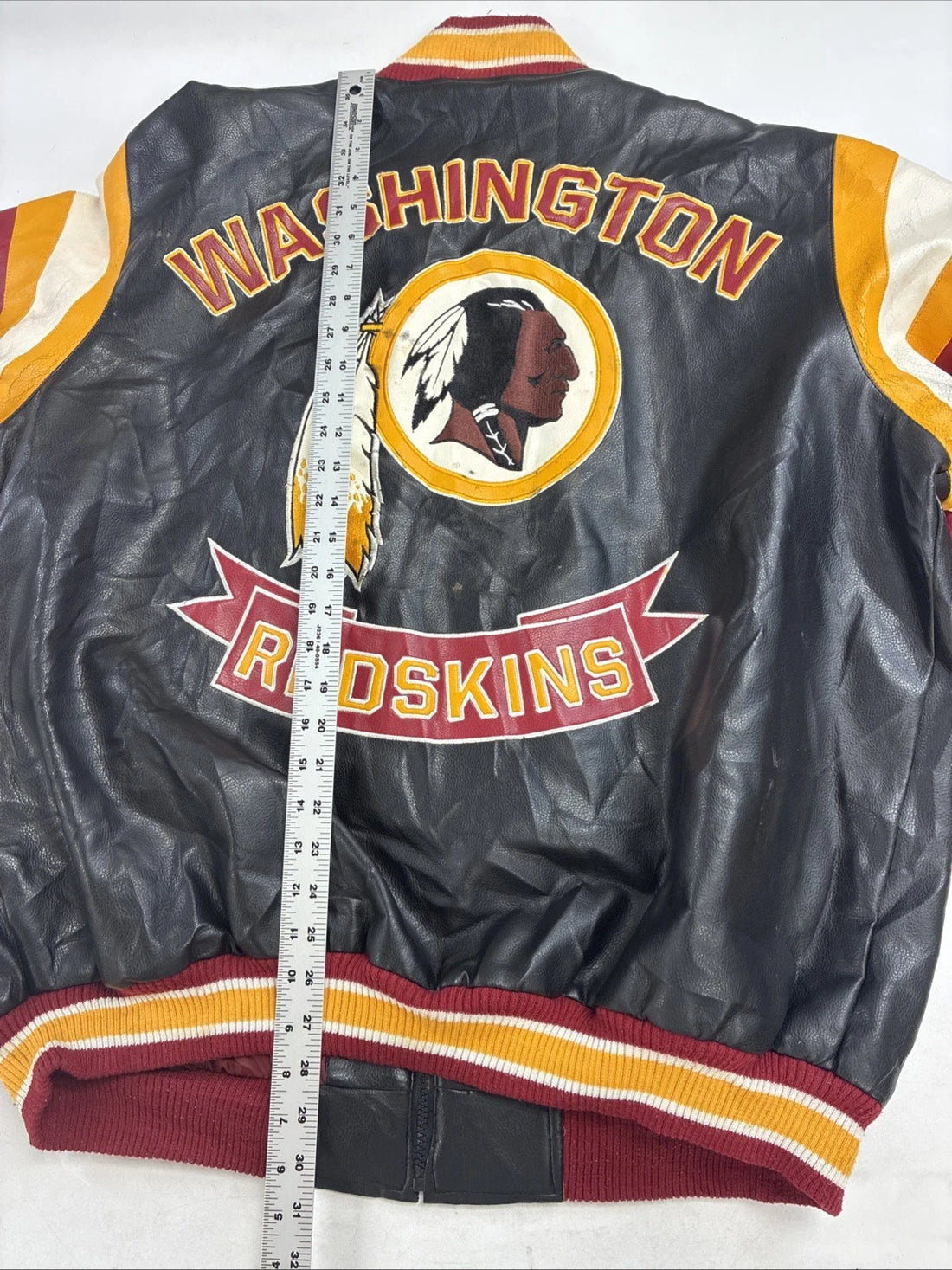 Washington Redskins Faux Leather Varsity Jacket XL NFL