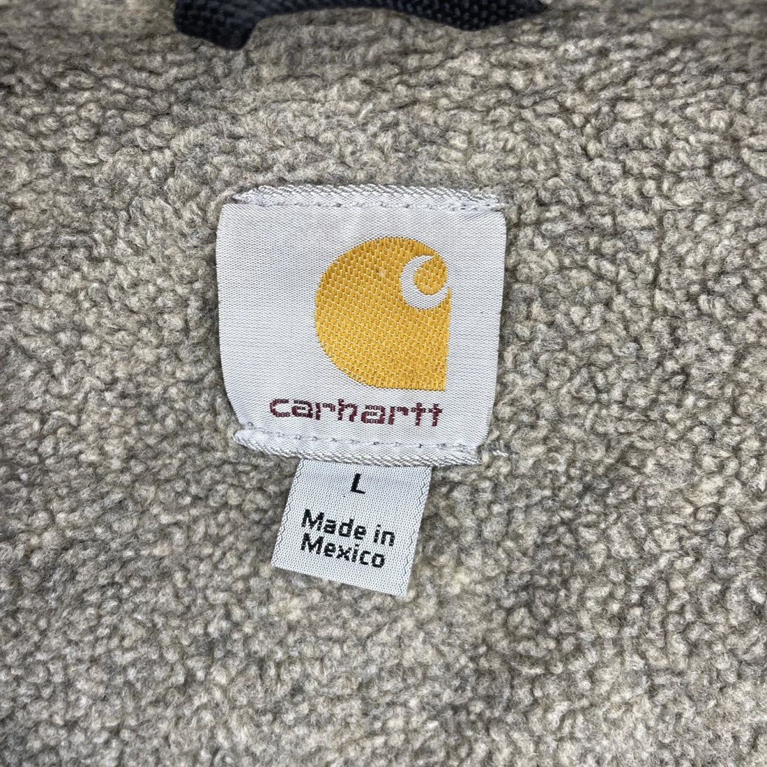Carhartt Canvas Work Jacket Size Large Hooded J141 DKB