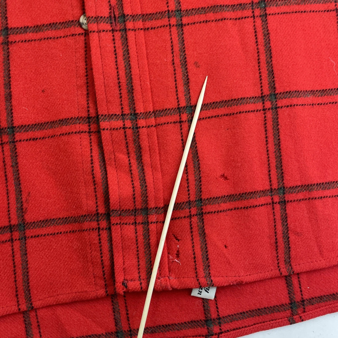 Vintage Pendleton Wool Fireside Button Up Shirt Size Large Red Plaid