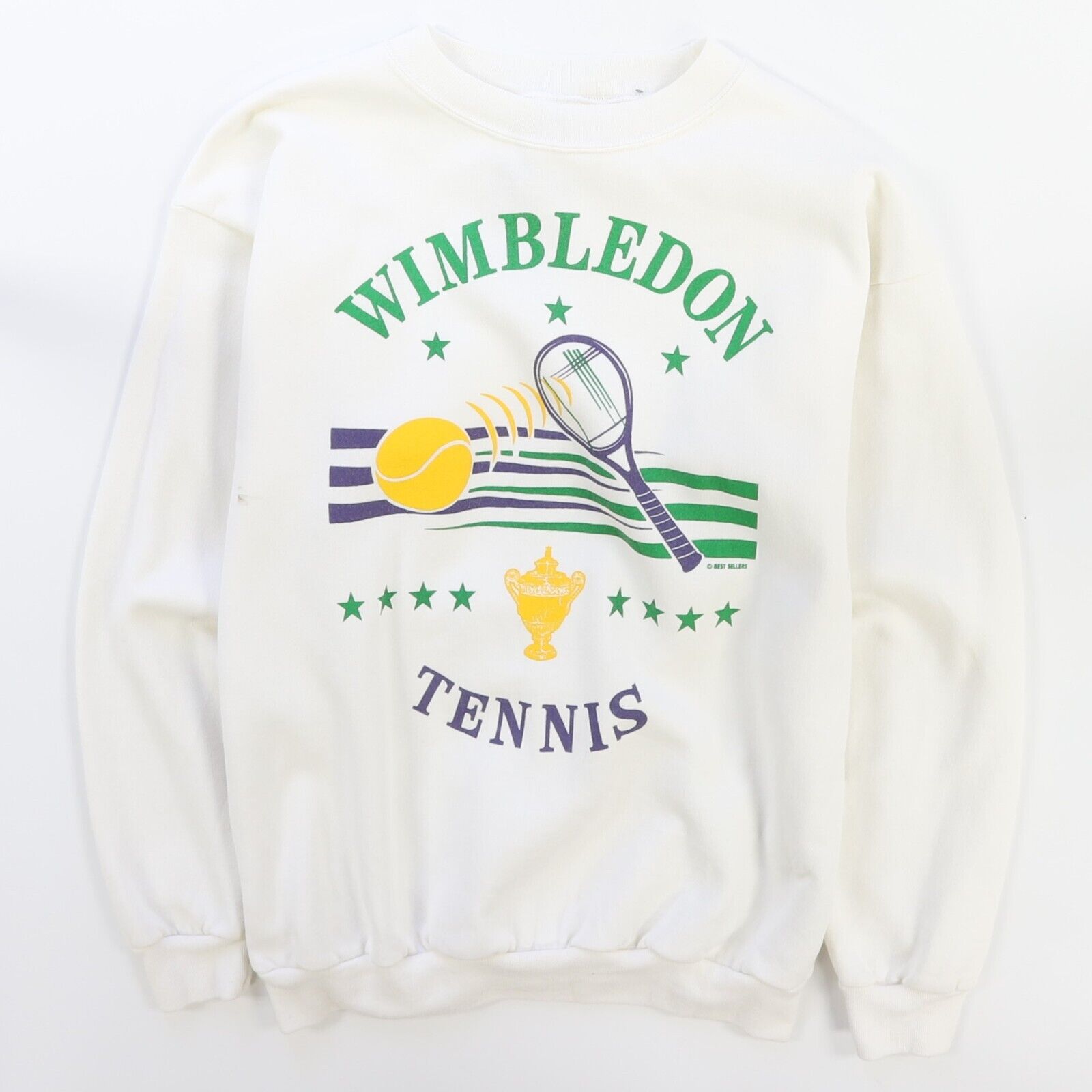 Vintage Wimbledon Tennis Crewneck Sweatshirt Size Medium 90s Throwback Vault