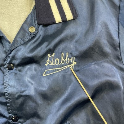 Vintage Bodines Lounge Satin Bomber Jacket Size XL