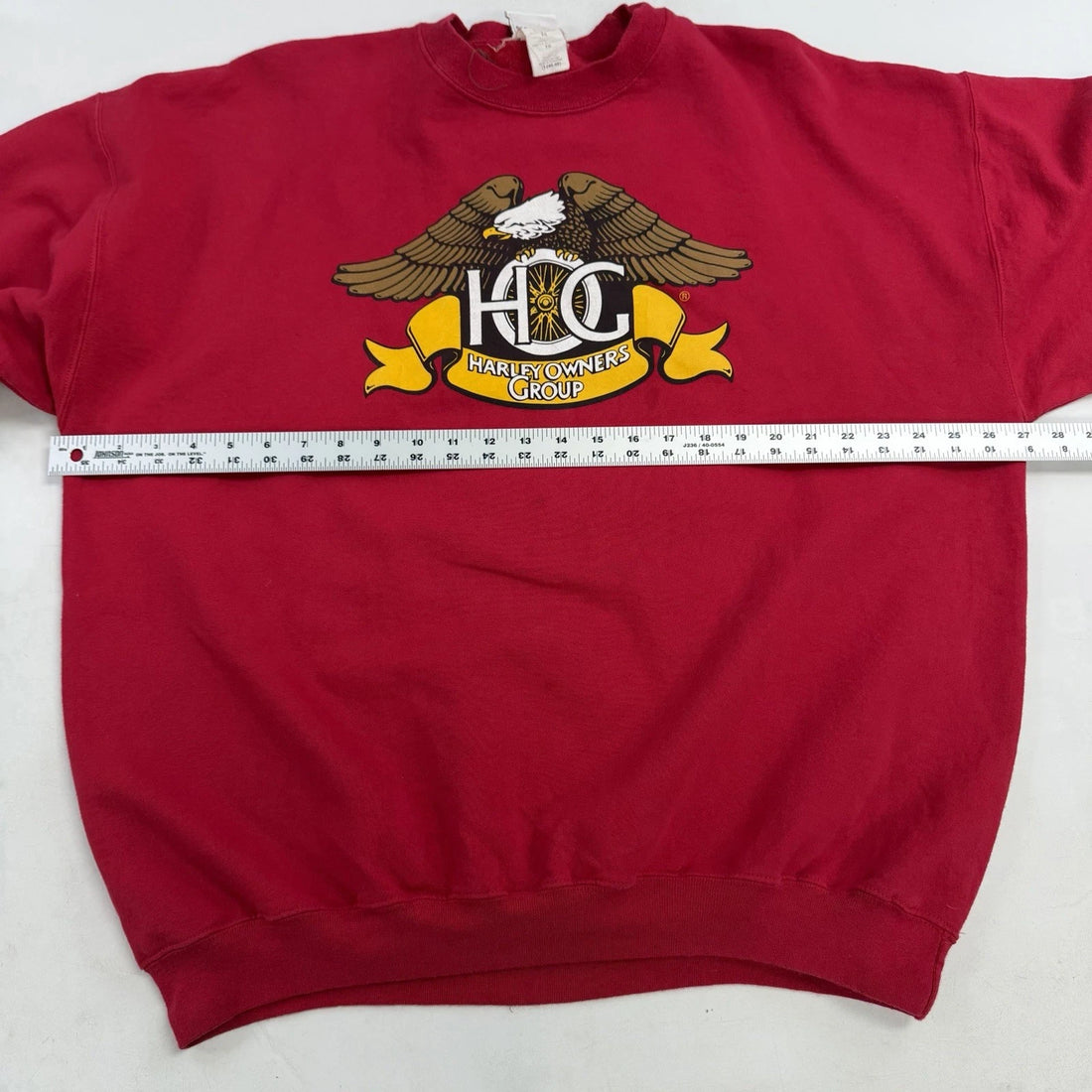 Vintage Harley Owners Group Sweatshirt Crewneck Size XL Red
