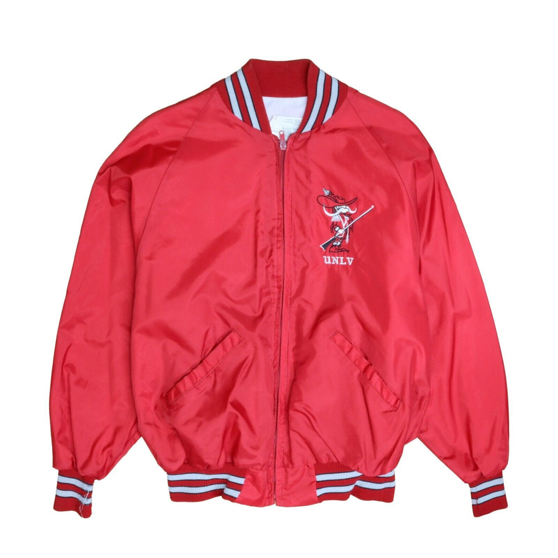 Vintage UNLV Runnin Rebels Bomber Jacket Size Large Red NCAA