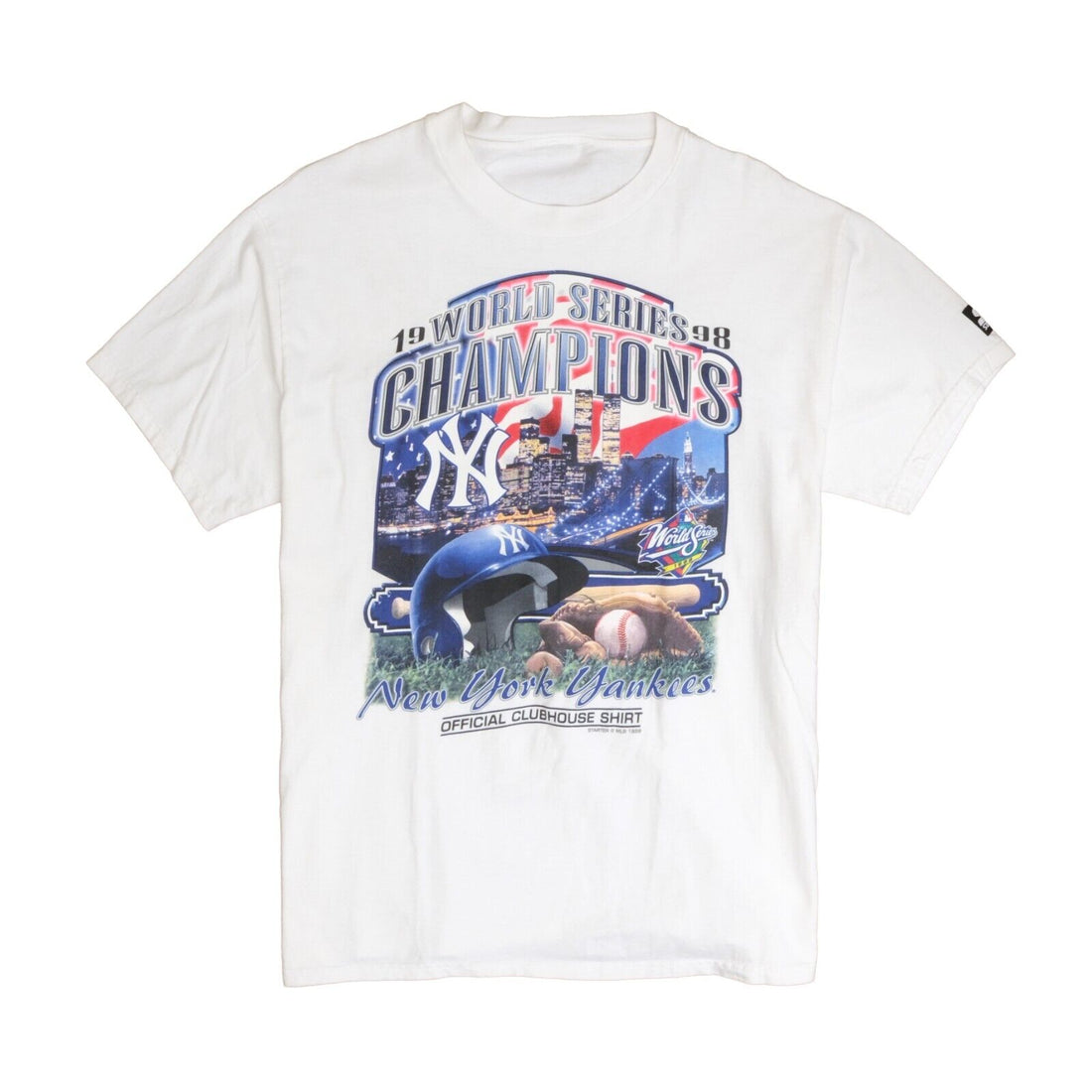 Vintage New York Yankees World Series Champions T-Shirt Size Large 1998 90s MLB