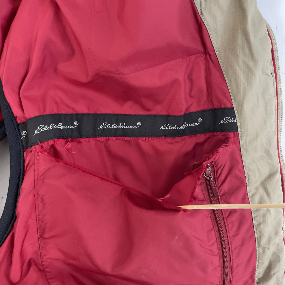Eddie Bauer Ebtek Puffer Vest Jacket Size XL Tall Insulated