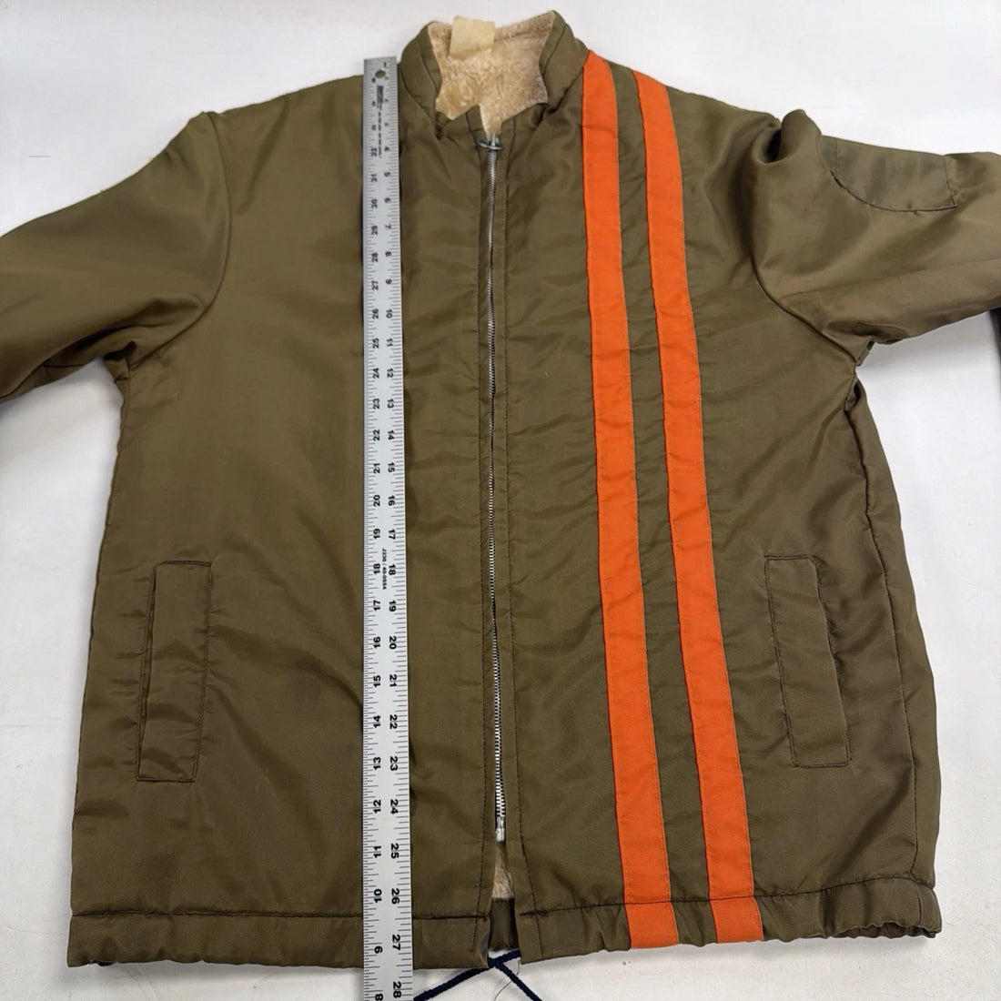 Vintage USA Flag Racing Jacket Size Large 70s 80s