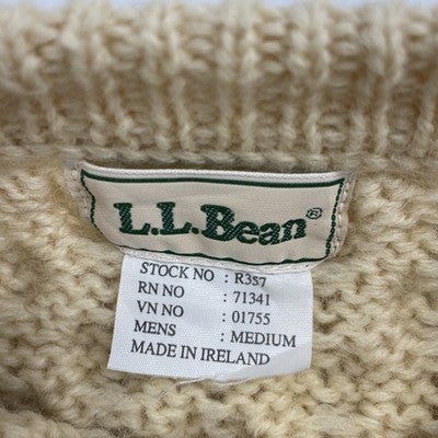 Vintage L.L. Bean Fisherman Cable Knit Sweater Size Medium