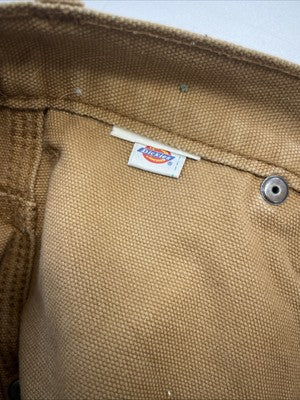 Dickies Canvas Carpenter Double Knee Work Pants Size XL Brown