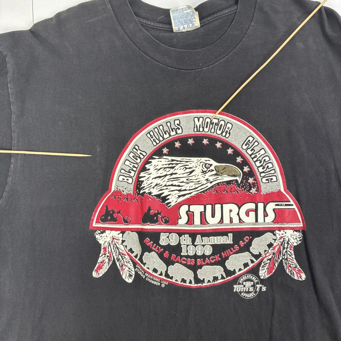 Vintage 59th Annual Sturgis Rally Black Hills Classic Eagle T-Shirt XL 1999 90s