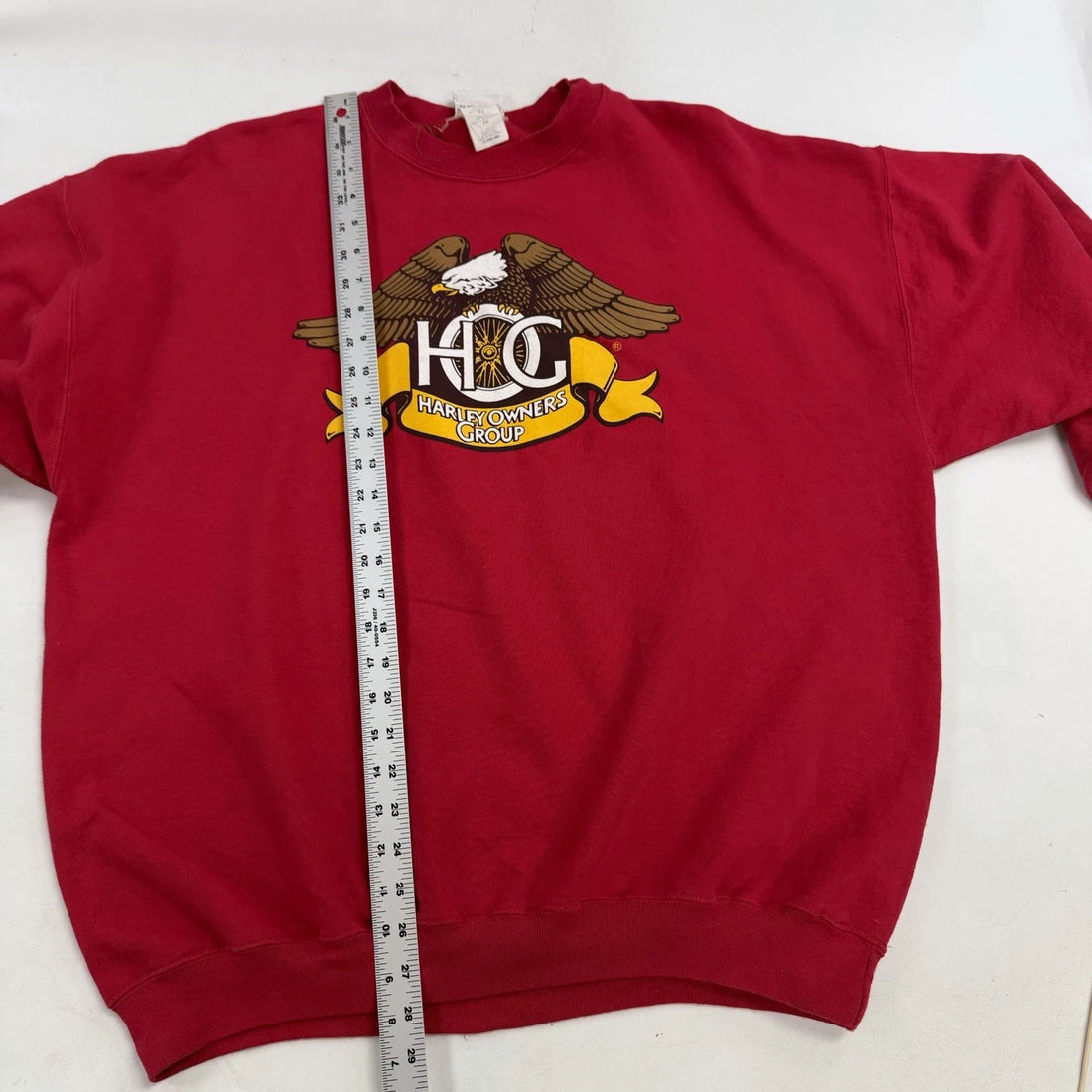 Vintage Harley Owners Group Sweatshirt Crewneck Size XL Red