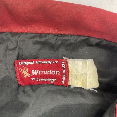 Vintage Winston Racing Team Bomber Jacket Size Large