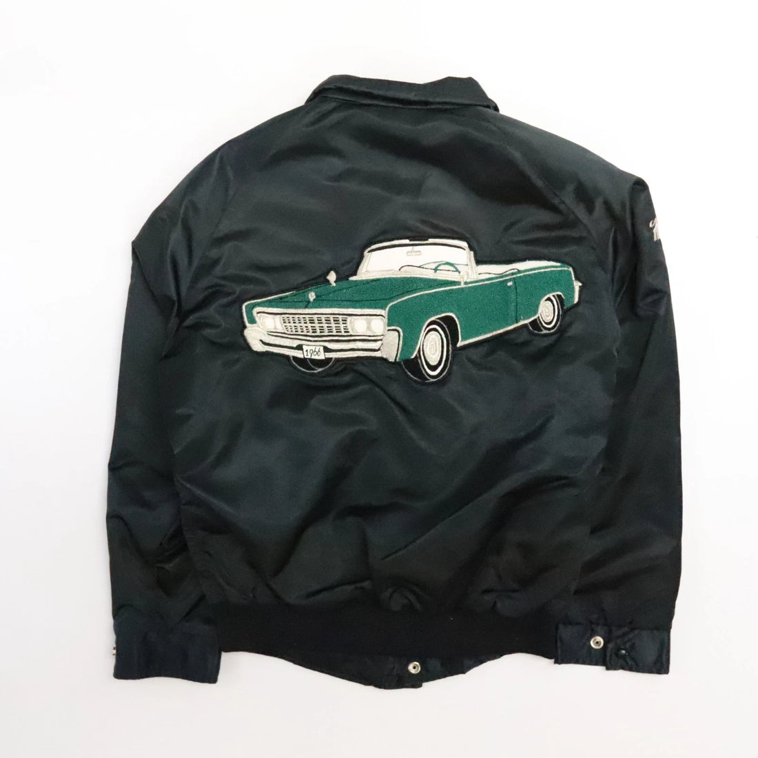 Vintage 1966 Imperial Satin Bomber Jacket Size Medium Auto