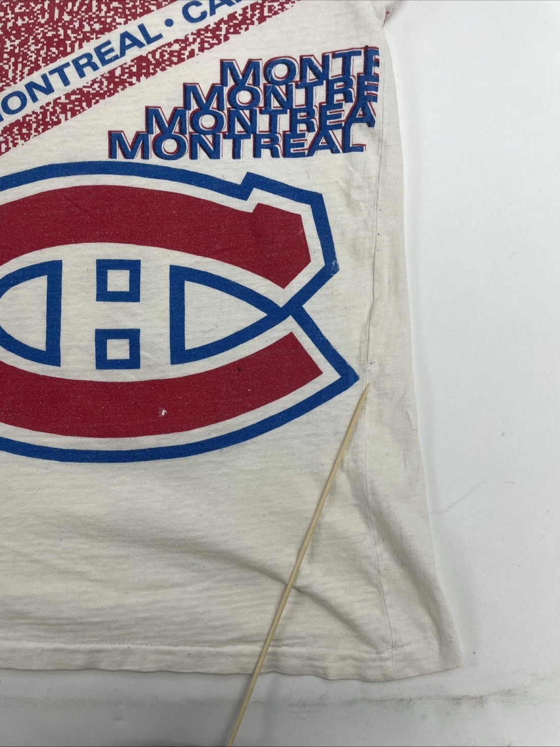 Vintage Montreal Canadiens T-Shirt One Size All Over Print NHL