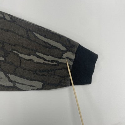 Vintage Treebark Camo Long Sleeve Pocket T-Shirt Large 90s