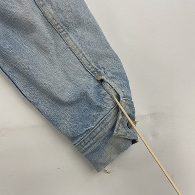Vintage Lee Denim Trucker Jacket Size 44 Large Blanket Lined