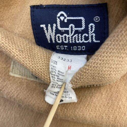 Vintage Woolrich Wool Vest Jacket Size Medium Tan Plaid