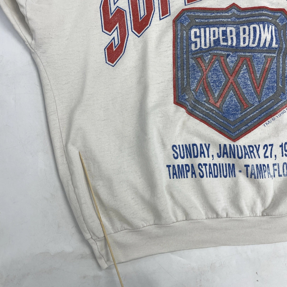 Vintage Buffalo Bills New York Giants Super Bowl XXV Sweatshirt XL 90s NFL