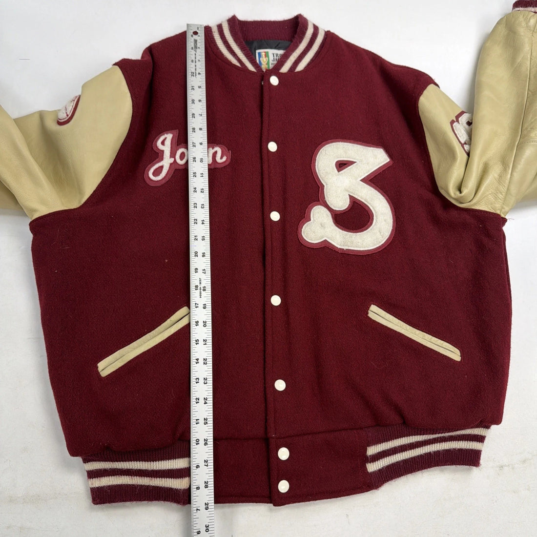 Vintage Shattuck St. Mary's Football Leather Wool Varsity Letterman Jacket 2XL
