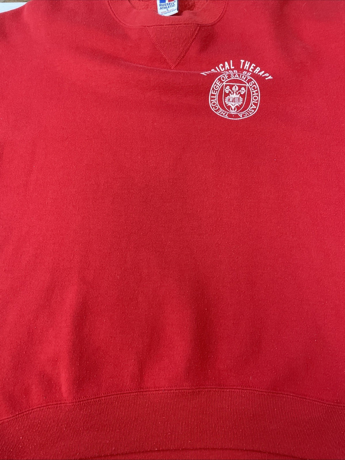 Vintage Saint Scholastic Physical Therapy Russell Athletic Sweatshirt Large 90s